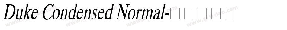 Duke Condensed Normal字体转换